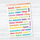 Genesis to Habakkuk Books of the Bible | Faith Based Planner or Bible Journaling Stickers | F-003-CM