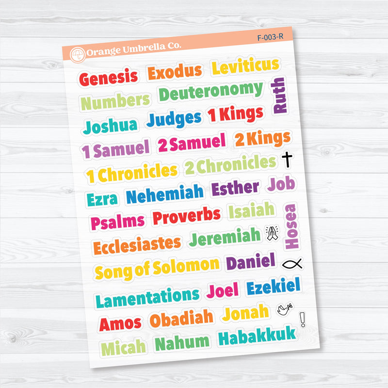 Genesis to Habakkuk Books of the Bible | Faith Based Planner or Bible Journaling Stickers | F-003-CM
