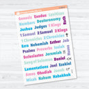 Genesis to Habakkuk Books of the Bible | Faith Based Planner or Bible Journaling Stickers | F-003-CM