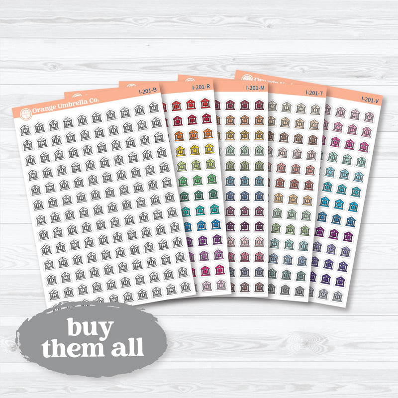 Library Icons | Planner Stickers | Icons | I-201
