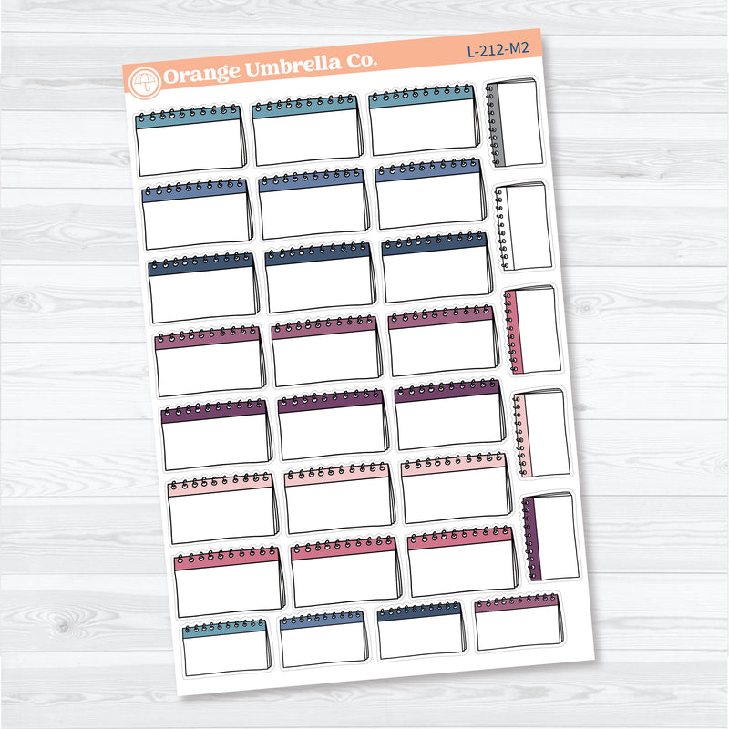 Doodled Notebook Labels | Top Spiral Planner Stickers | L-212