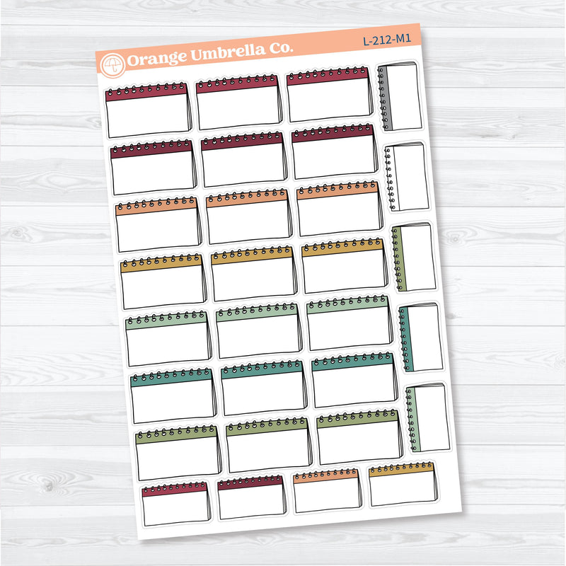 Doodled Notebook Labels | Top Spiral Planner Stickers | L-212