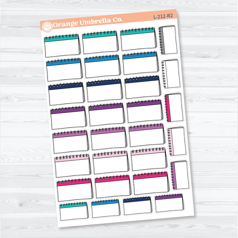 Doodled Notebook Labels | Top Spiral Planner Stickers | L-212