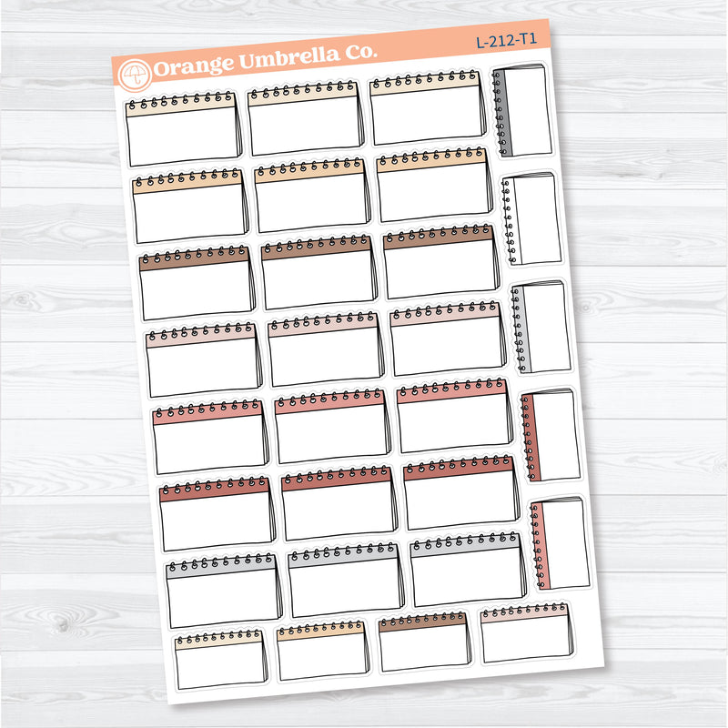 Doodled Notebook Labels | Top Spiral Planner Stickers | L-212