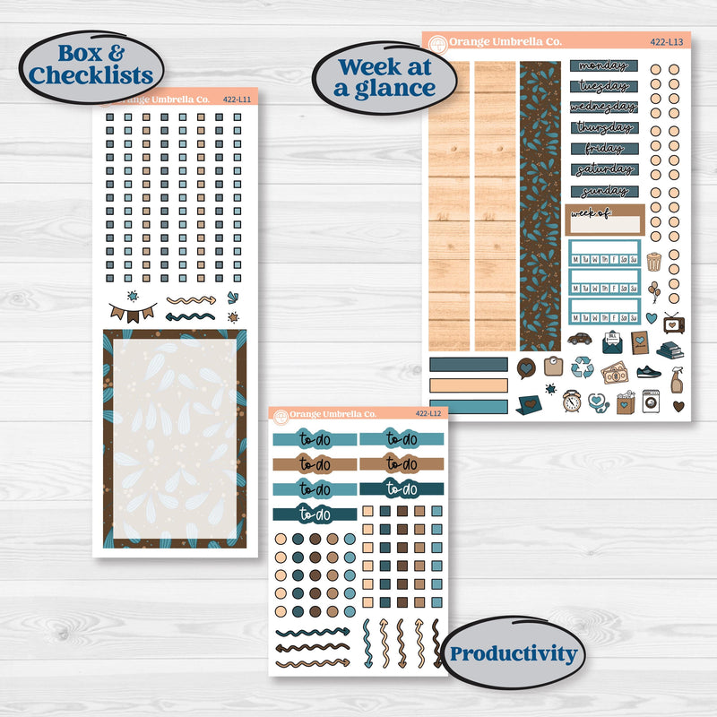 Whimsical Winter Kit | A5 Daily Duo Planner Kit Stickers | Sugarplum | KIT-422-L