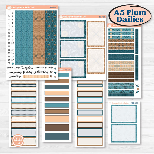 Whimsical Winter Kit | A5 Plum Daily Planner Kit Stickers | Sugarplum | KIT-422-N