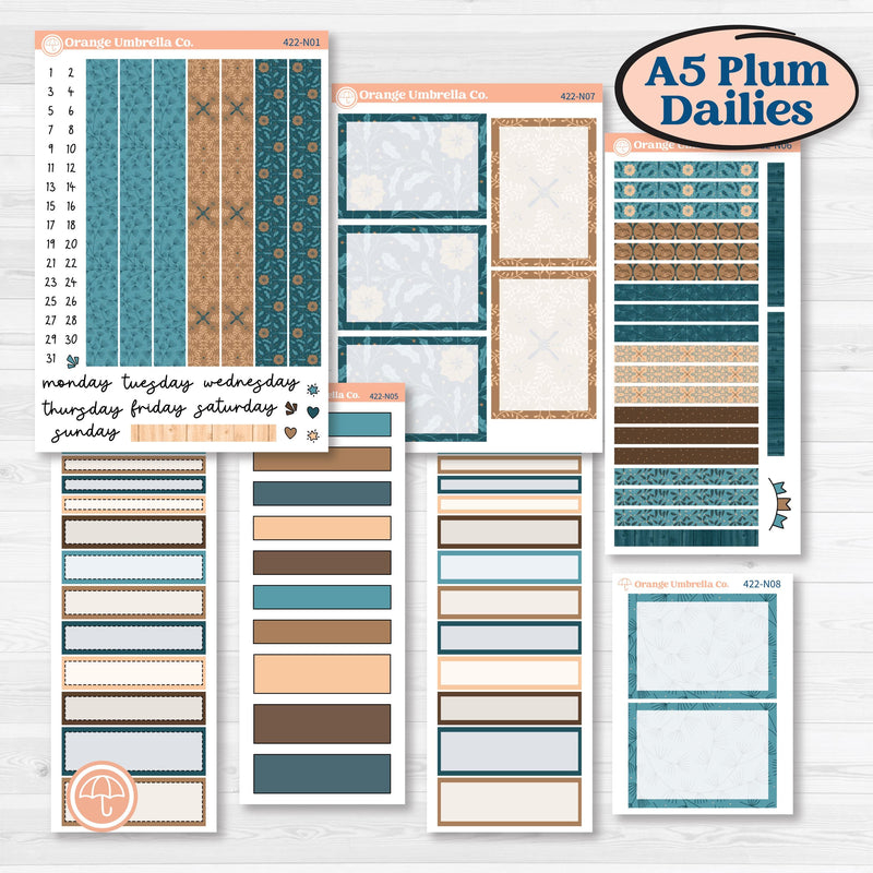 Whimsical Winter Kit | A5 Plum Daily Planner Kit Stickers | Sugarplum | KIT-422-N