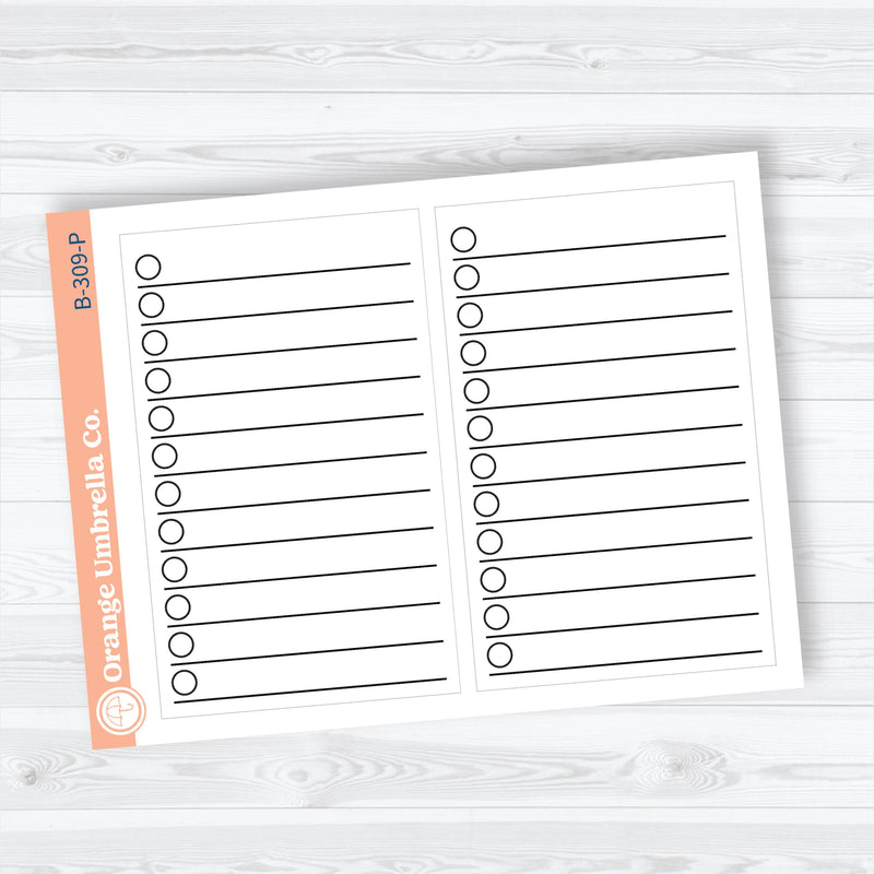 Daily Duo A5 Bottom Box Covers Planner Stickers | B-309