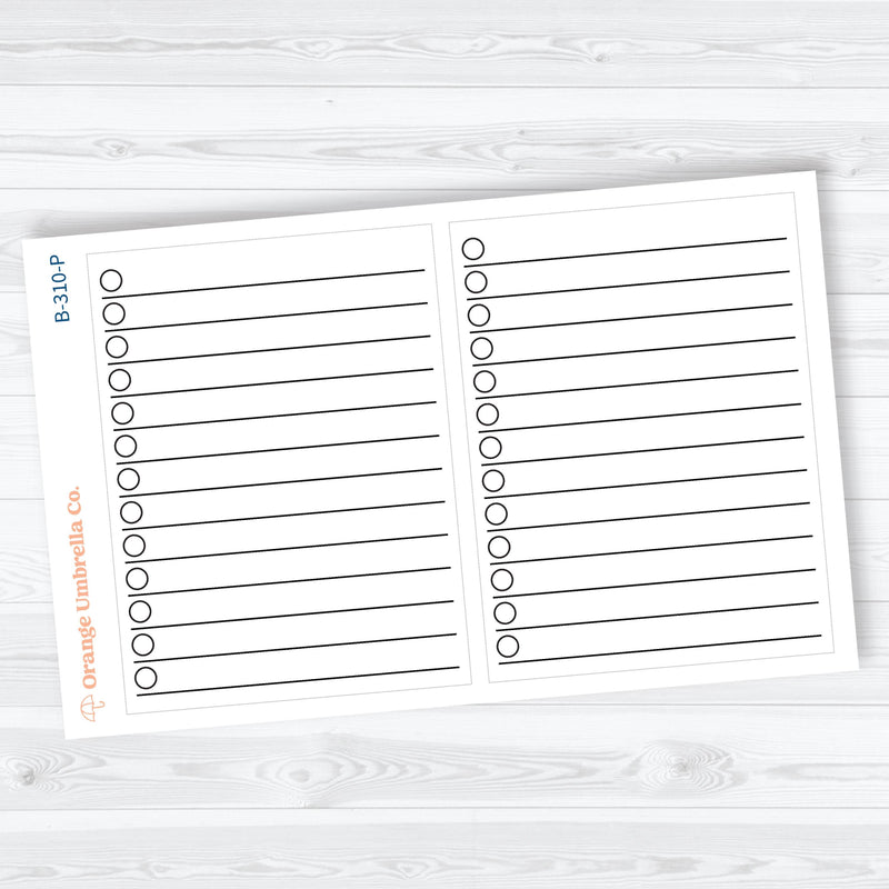 Daily Duo 7x9 Bottom Box Covers Planner Stickers | B-310