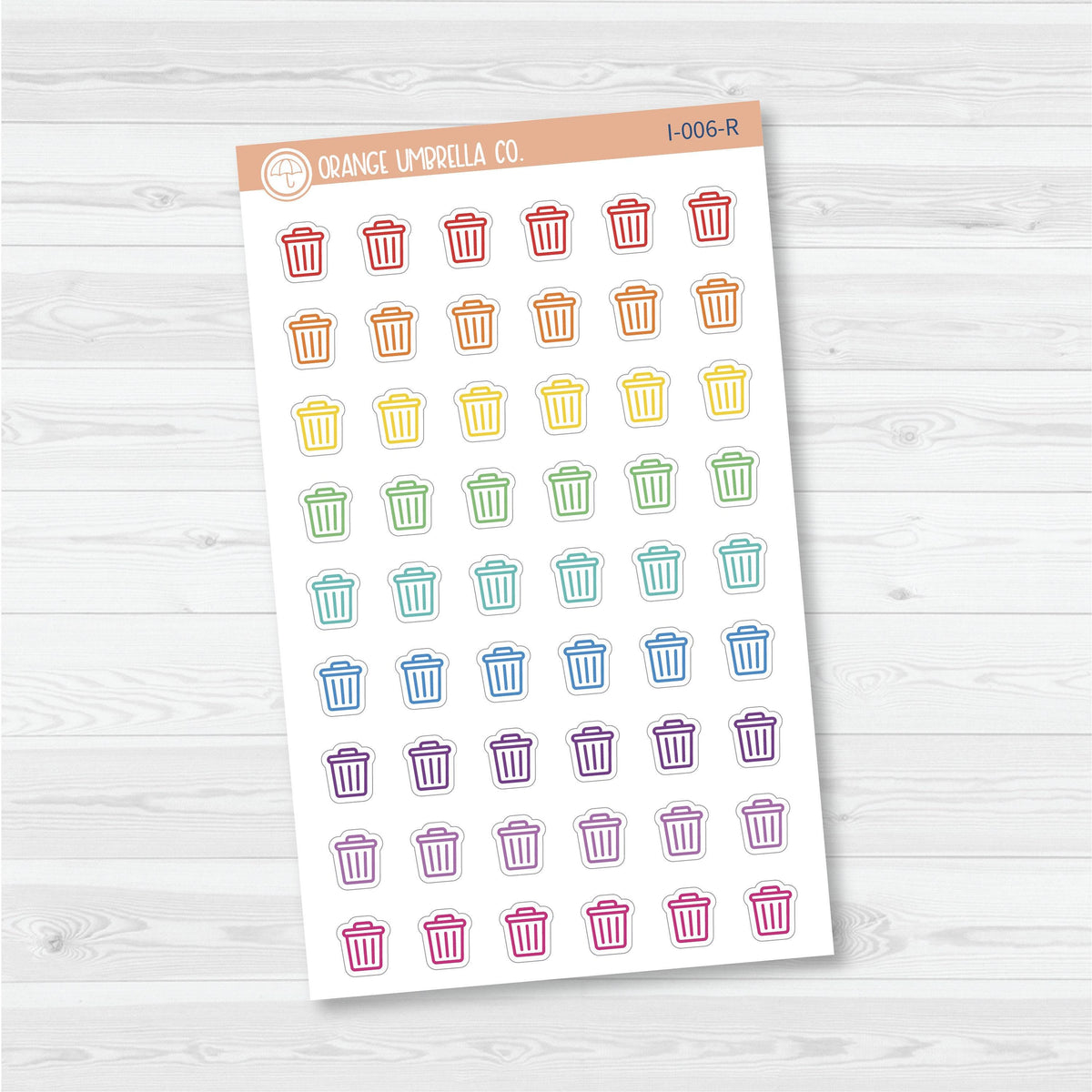 Trash Day Icon Planner Stickers | I-006
