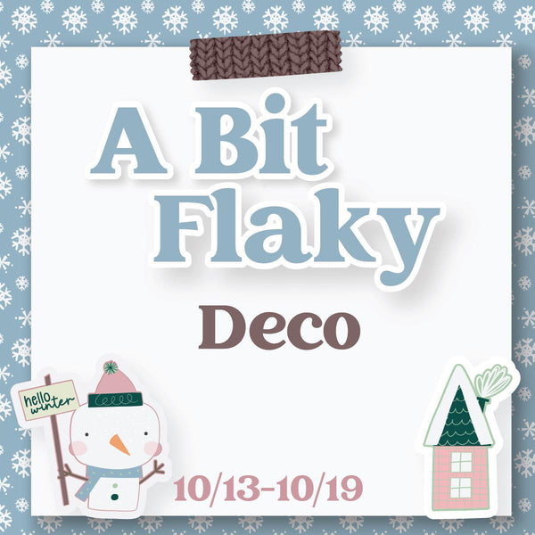 October Winter Theme Mystery Kit | Journaling Kit Planner Stickers | A Bit Flaky | KIT-MK43-D