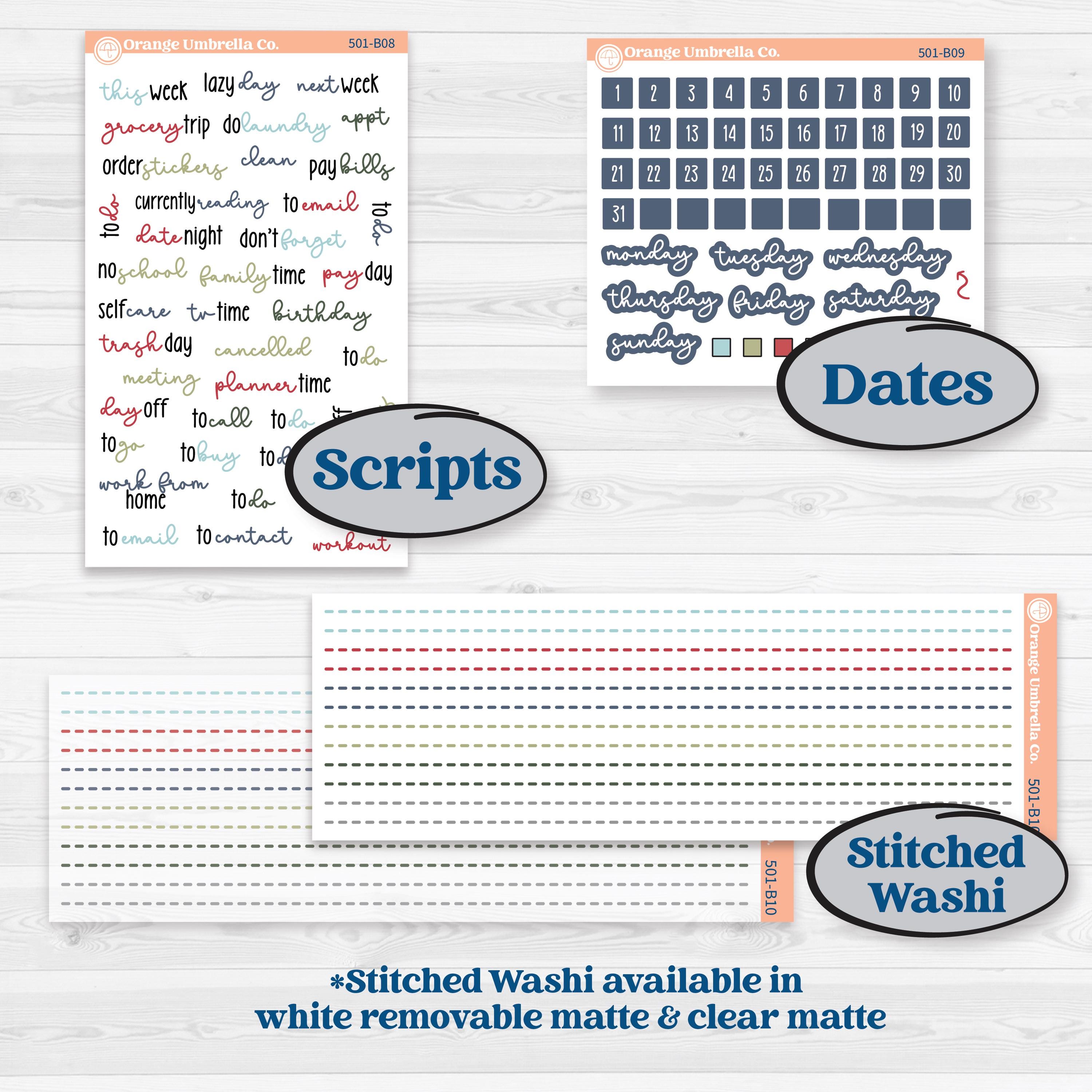 Winter Snowflake Kit | Weekly Add-On Planner Kit Stickers | Snow Problem | KIT-501-B