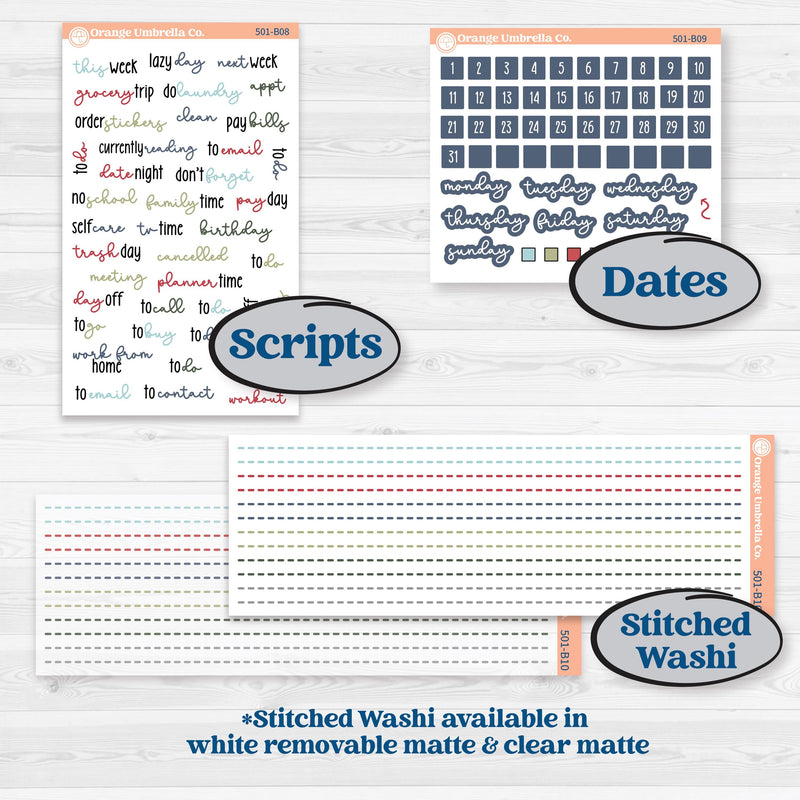 Winter Snowflake Kit | Weekly Add-On Planner Kit Stickers | Snow Problem | KIT-501-B