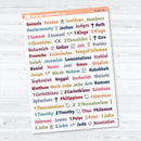 Mini Books of the Bible | Clear Matte | Faith Based Planner or Bible Journaling Stickers | F-001-CM