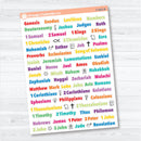 Medium Books of the Bible | Bible Journaling or Planner Stickers | Faith Based Stickers | F-002
