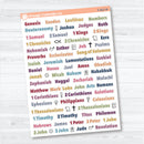 Medium Books of the Bible | Bible Journaling or Planner Stickers | Faith Based Stickers | F-002