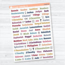 Medium Books of the Bible | Bible Journaling or Planner Stickers | Faith Based Stickers | F-002-CM
