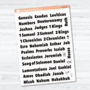 Genesis to Habakkuk Books of the Bible | Faith Based Planner or Bible Journaling Stickers | F-003
