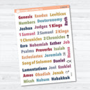 Genesis to Habakkuk Books of the Bible | Faith Based Planner or Bible Journaling Stickers | F-003