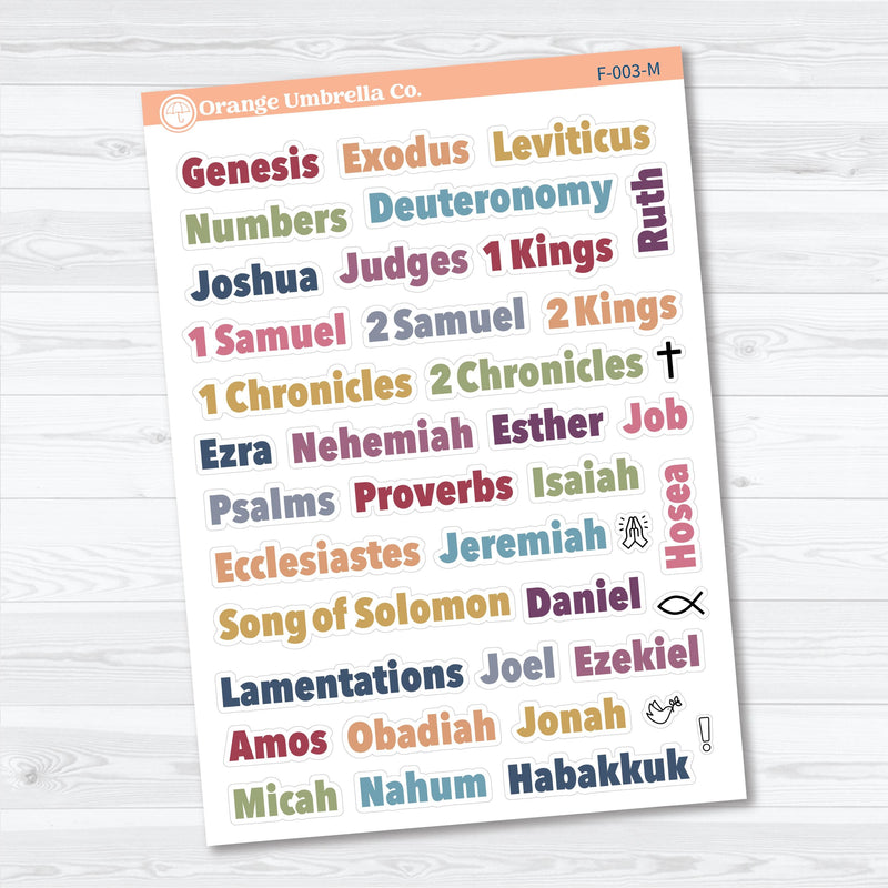 Genesis to Habakkuk Books of the Bible | Faith Based Planner or Bible Journaling Stickers | F-003