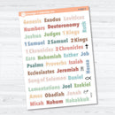 Genesis to Habakkuk Books of the Bible | Faith Based Planner or Bible Journaling Stickers | F-003