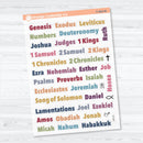 Genesis to Habakkuk Books of the Bible | Faith Based Planner or Bible Journaling Stickers | F-003-CM