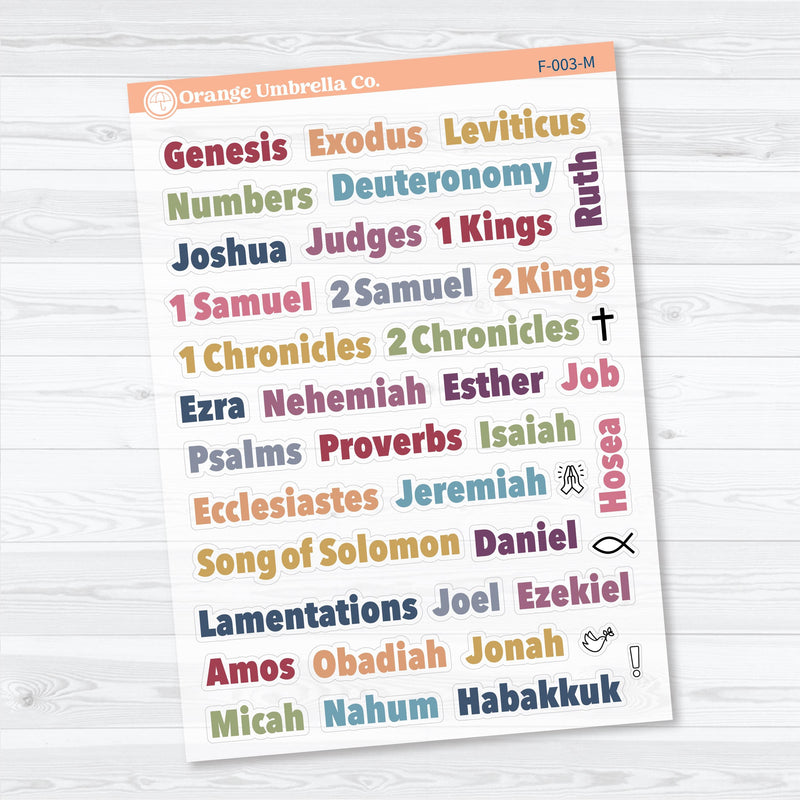 Genesis to Habakkuk Books of the Bible | Faith Based Planner or Bible Journaling Stickers | F-003-CM