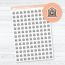  Clear matte library icon planner stickers — transparent reading and study stickers for planners and journals
