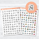 January or Winter Icon planner stickers — cozy seasonal stickers with snowflakes, hot cocoa, and winter icons for planners and journaling
