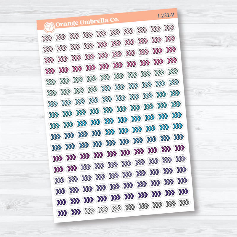 Micro Chevron Arrow Doo Dads | Icon Planner Stickers | Matches 2026 Kits | I-231
