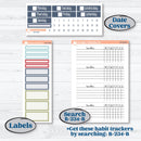 Winter Snowflake Kit | Plum Vertical Priorities 7x9 Planner Kit Stickers | Snow Problem | KIT-501-H