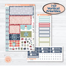 Winter Snowflake Kit | Plum Vertical Priorities 7x9 Planner Kit Stickers | Snow Problem | KIT-501-H