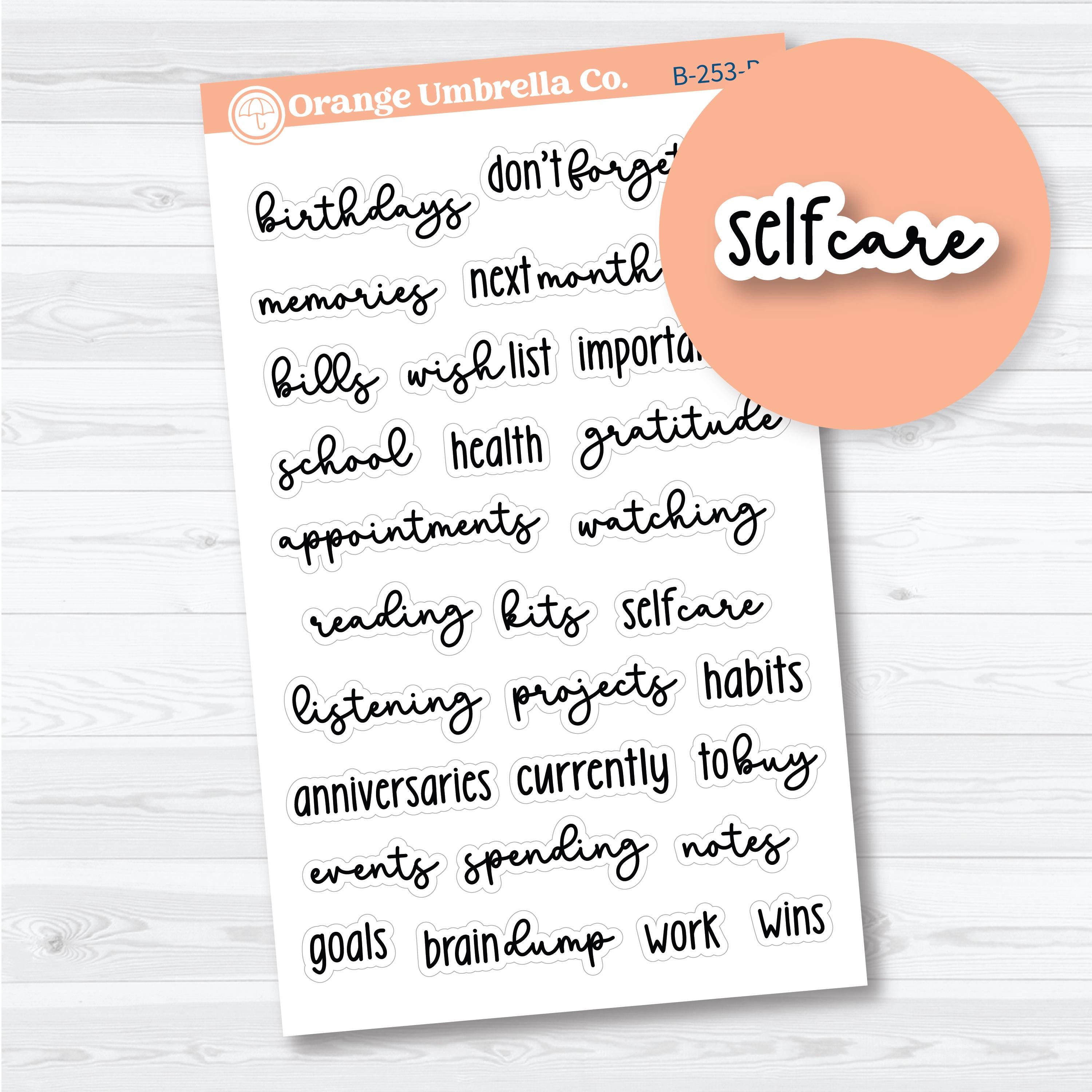Dashboard Script Sampler Sheet planner stickers — Font 18 script stickers for productivity, dashboards, and monthly planner pages
