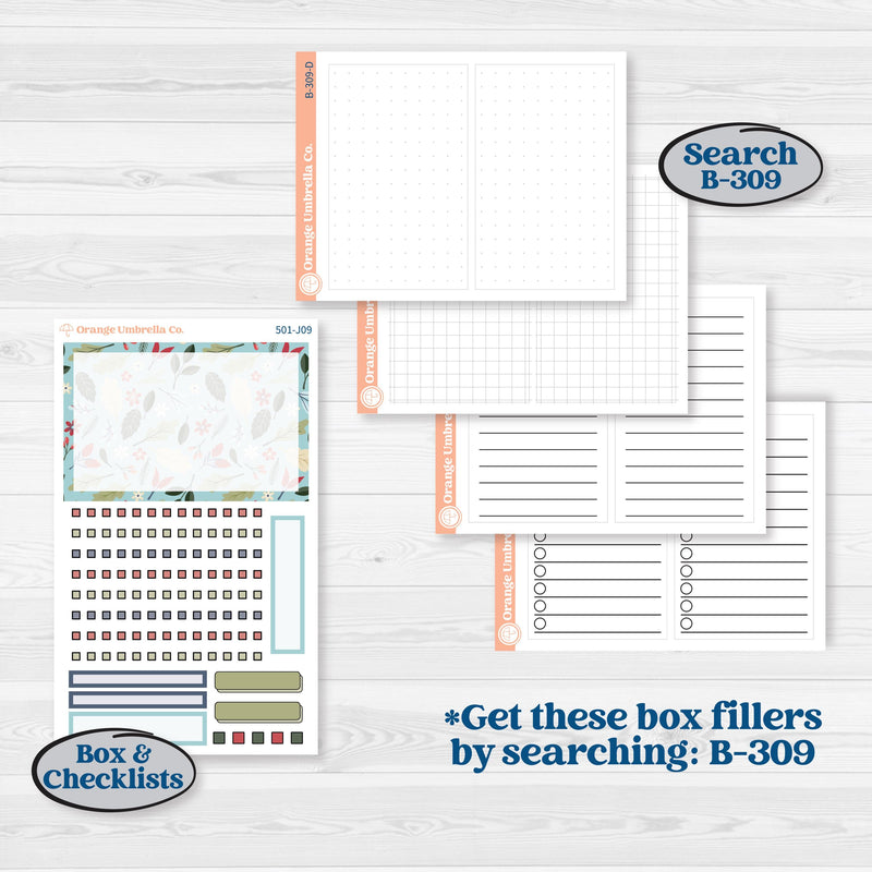 Winter Snowflake Kit | A5 Daily Duo Planner Kit Stickers | Snow Problem | KIT-501-J