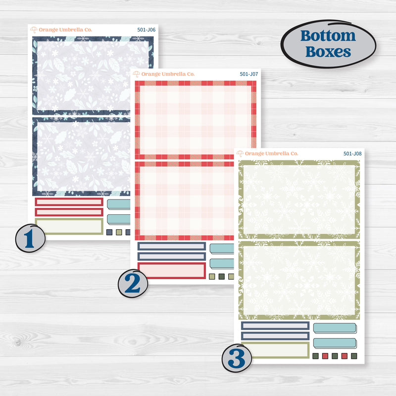 Winter Snowflake Kit | A5 Daily Duo Planner Kit Stickers | Snow Problem | KIT-501-J