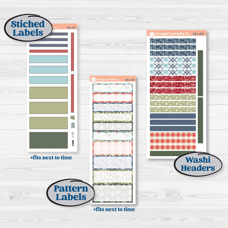 Winter Snowflake Kit | A5 Daily Duo Planner Kit Stickers | Snow Problem | KIT-501-J