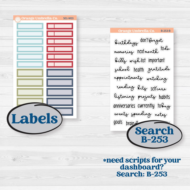 Winter Snowflake Kit | A5 Erin Condren Monthly & Dashboard Sticker Kit | Snow Problem | KIT-501-M