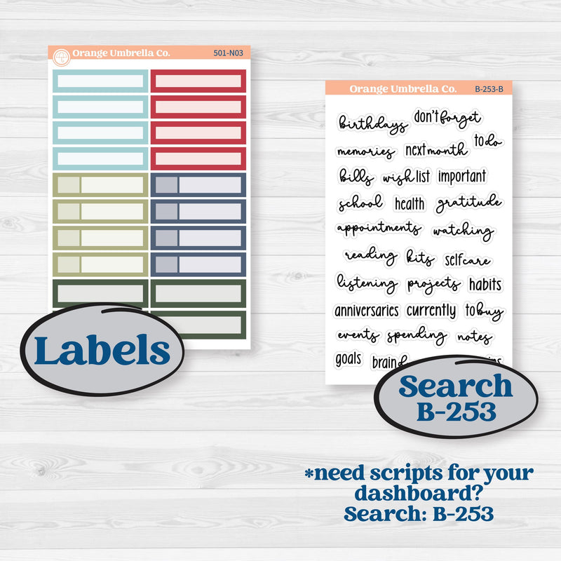 Winter Snowflake Kit | 7x9 Erin Condren Life Planner Monthly & Dashboard Sticker Kit | Snow Problem | KIT-501-N