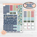 Winter Snowflake Kit | Hobonichi Weeks Monthly Planner Kit Stickers | Snow Problem | KIT-501-T