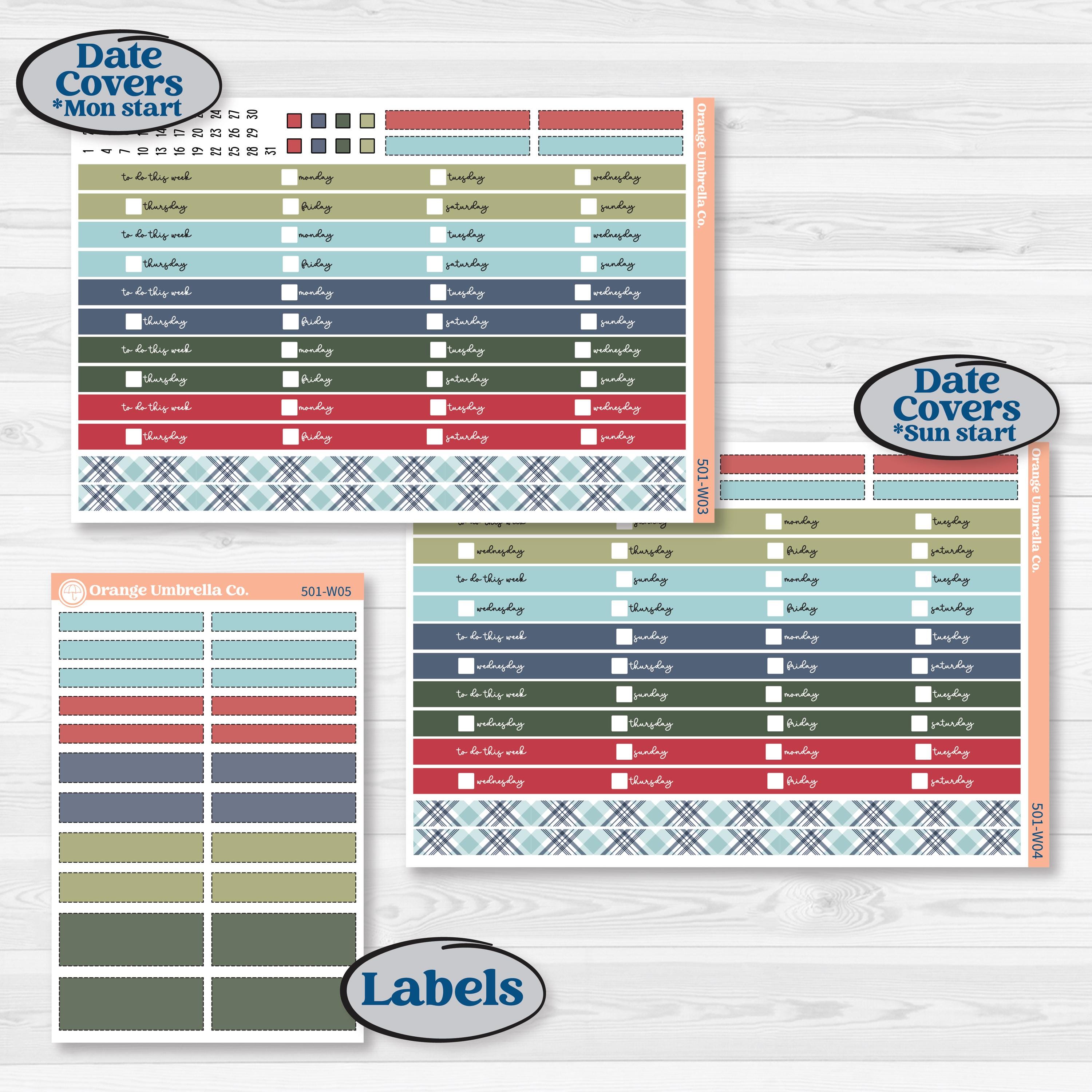 Winter Snowflake Kit | Laurel Denise Scout Large Planner Kit Stickers | Snow Problem | KIT-501-W