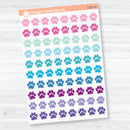Paw Print Icon Stickers | Small Pet Care Planner Stickers | Clear Matte | I-027-CM
