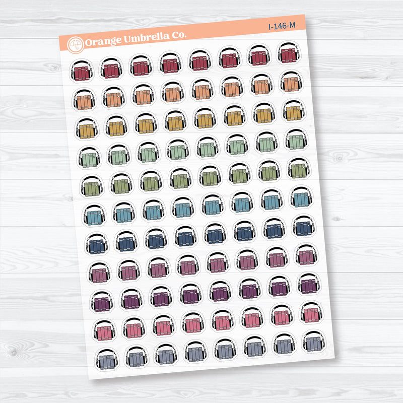 Audiobook Icon Planner Stickers | Clear Matte | I-146-CM