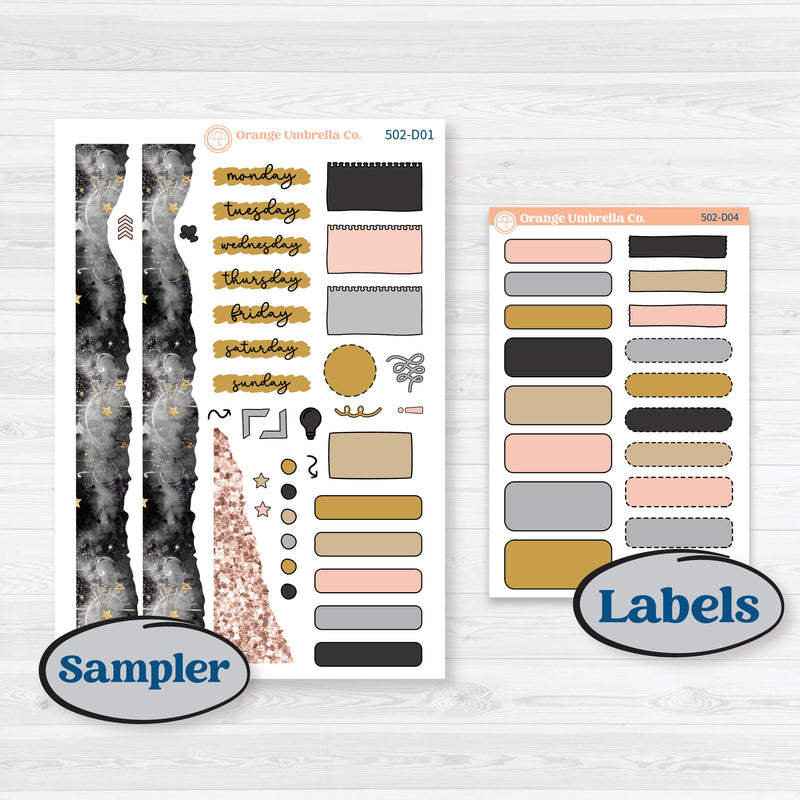 New Year’s Day Kit | Journaling or Scrapbooking Kit | Creative Junk Journal Planner Stickers | All That Glitters | KIT-502-D