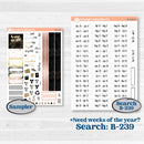 New Year’s Day Kit | Hobonichi Cousin Weekly & Daily Planner Kit Stickers | All That Glitters | KIT-502-E