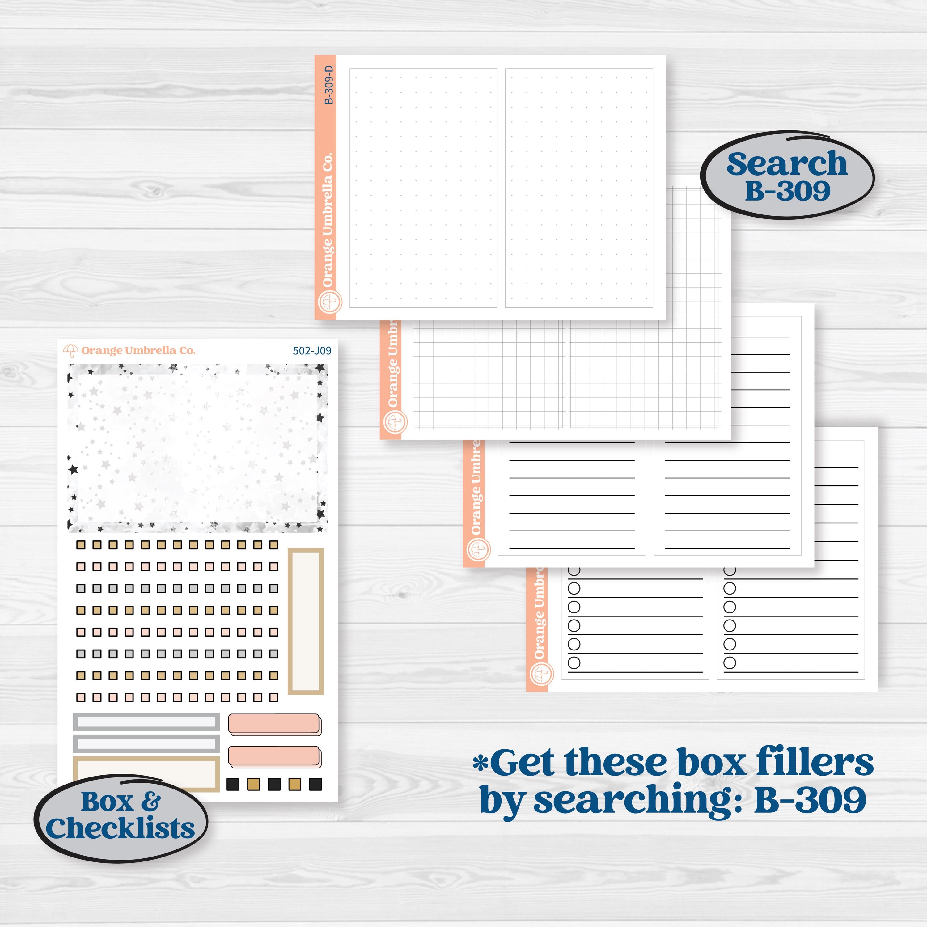 New Year’s Day Kit | A5 Daily Duo Planner Kit Stickers | All That Glitters | KIT-502-J