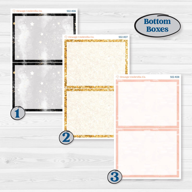 New Year’s Day Kit | 7x9 Erin Condren Daily Duo Planner Kit Stickers | All That Glitters | KIT-502-K