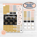 New Year’s Day Kit | Hobonichi Weeks Monthly Planner Kit Stickers | All That Glitters | KIT-502-T