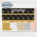 New Year’s Day Kit | Laurel Denise Scout Large Planner Kit Stickers | All That Glitters | KIT-502-W