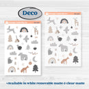 Neutral Woodland Kit | Weekly Sticker Kit for Vertical Planners like Erin Condren | Whispers of Hope | KIT-503-A