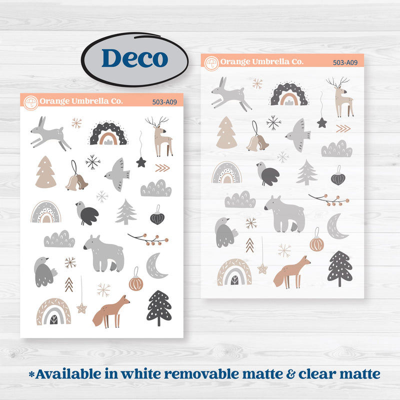 Neutral Woodland Kit | Weekly Sticker Kit for Vertical Planners like Erin Condren | Whispers of Hope | KIT-503-A